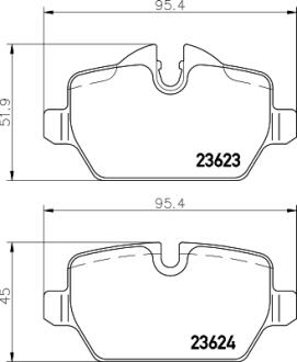 Гальмівні колодки зад. BMW 3(E90)/1(E81) 04-13 (TRW) PAGID 8DB355011-271