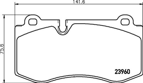 Гальмівні колодки перед. MB W221 05-13 (brembo) PAGID 8DB355011-401