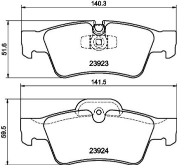 Колодки гальмівні дискові комплект; задн. PAGID 8DB 355 011-421