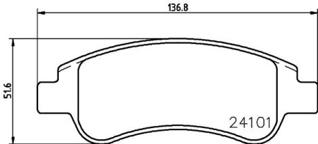 Тормозные колодки перед. Citroen Berlingo 01-/Peugeot Partner/206/307 00- PAGID 8DB 355 011-521