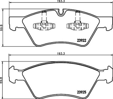 Гальмівні колодки перед W164 ML/X164 GL 05> PAGID 8DB 355 012-011