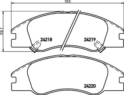 К-кт перед. гальм. колодок Kia Cerato 1.6 CRDi 04- PAGID 8DB 355 012-041