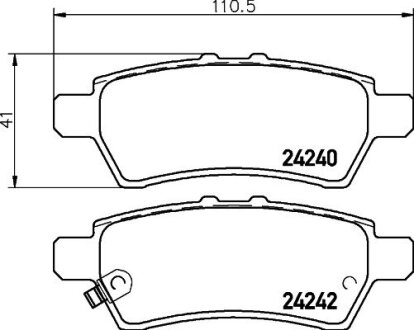 Колодки гальмівні Nissan Navara/Pathfinder 2.5/4.0 05- PAGID 8DB 355 012-081