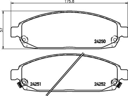 Колодки тормозные Grand Cherokee/Commander 05-10 3.0-5.7 PAGID 8DB355012-101