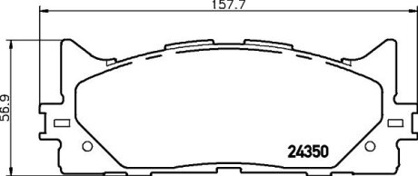 Тормозные колодки дисковые перед. Toyota Camry 06-/Lexus ES350 06-/Rav 4 2.4 05- PAGID 8DB 355 012-401