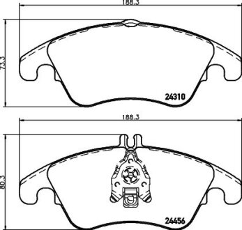 Колодки гальмівні дискові комплект; передн. PAGID 8DB355012621