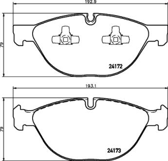 Тормозные колодки дисковые перед. BMW X5 E70, F15 X6 E71, F16 07- PAGID 8DB 355 012-661