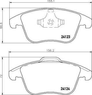 Колодки гальмівні дискові комплект; передн. PAGID 8DB 355 012-891
