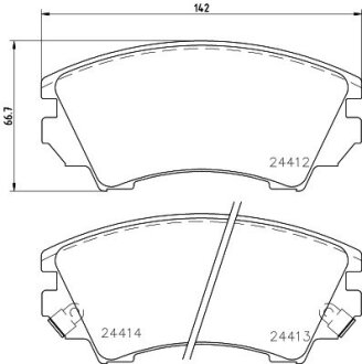 Гальмівні колодки перед. Opel Astra J 09-/Insignia 08- (Mando) PAGID 8DB355013-041