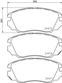 Гальмівні колодки дискові перед. Opel Insignia Saab 9-5 1.4-2.0Cdti 07.08- PAGID 8DB 355 013-051