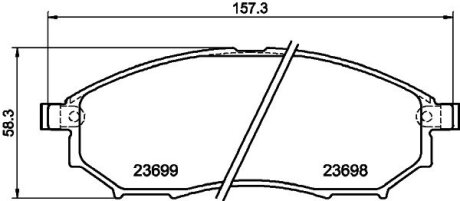 Тормозные колодки пер. Nissan Qashqai 07-13/Pathfinder 05- (sumitomo) PAGID 8DB355013-141