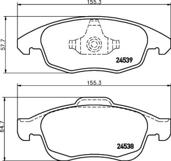 HELLA CITROEN Колодки тормозн.передн.Berlingo 08-,C4 II,C4 PicassoPeugeot Partner 08- PAGID 8DB 355 013-341