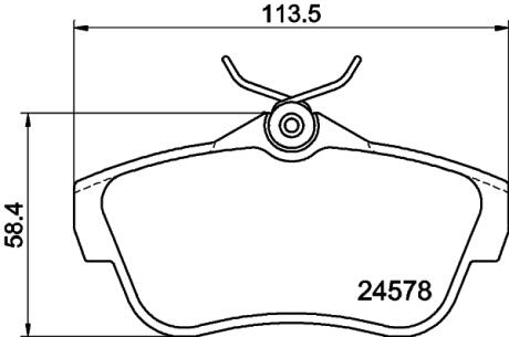 Гальмівні колодки дискові зад. Fiat Scudo 1.6,2.0 07-/Citroen Jumpy 1.6, 2.0 07- PAGID 8DB 355 013-421