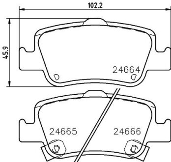 Гальмівні колодки дискові зад. Toyota Auris 1,4-2.2 D 06- PAGID 8DB 355 013-571