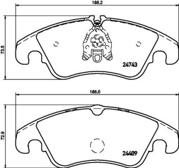 Колодки гальмівні дискові комплект; передн. PAGID 8DB355013-751