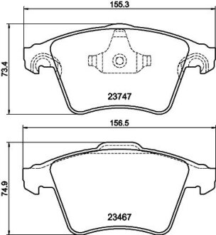 Тормозные колодки дисковые комплект; передняя. PAGID 8DB355013821