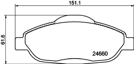 Тормозные колодки дисковые перед. Peugeot 308 1.2-2.0D 09.07-08.16 PAGID 8DB 355 013-911