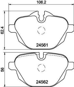 Тормозные колодки дисковые зад. BMW 5 (F10), 5 Touring (F11), X3 (F25), Z4 (E89) 09 - PAGID 8DB 355 013-921