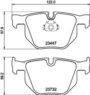 Тормозные колодки дисковые комплект; задн. PAGID 8DB355013941