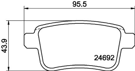 Тормозные колодки дисковые зад. Renault Kangoo II 08- PAGID 8DB 355 013-971