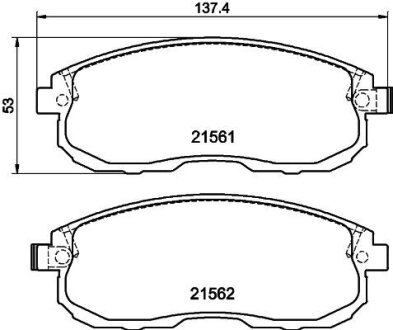 Гальмівні колодки перед.Teana/Tiida 03- PAGID 8DB 355 013-991