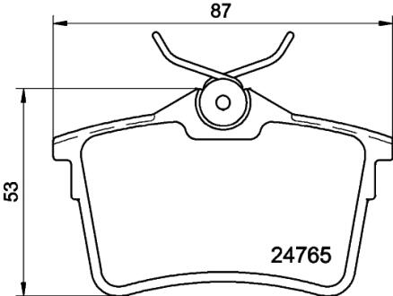Тормозные колодки дисковые зад. Citroen Berlingo/Peugeot Partner 1.6, 1.6 HDi 75, 90, 110 04/08- PAGID 8DB 355 014-081