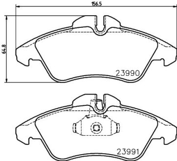 HELLA DB Тормозные колодки передн. Sprinter,Vito,VW LT28-46 95- PAGID 8DB 355 014-481