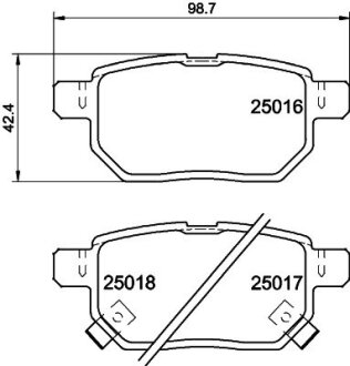 Гальмівні колодки зад. Toyota Corolla/Yaris 05- PAGID 8DB355014-991