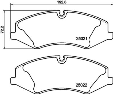 HELLA LANDROVER Тормозные колодки передн.Sport 05-,Discovery 04- PAGID 8DB 355 015-081