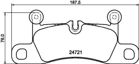 HELLA VW Тормозные колодки задн. Touareg 10-,Porsche Cayenne 10- PAGID 8DB 355 015-101