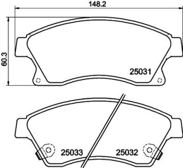 Тормозные колодки передние. Opel Astra J 10/09> PAGID 8DB 355 015-231