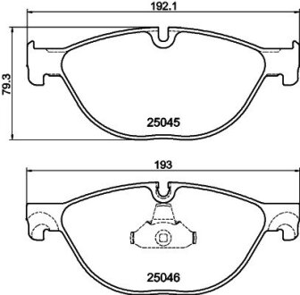Гальмівні колодки перед. BMW 5(F10)/5(F11)/6(F12)/6(F13) 08- PAGID 8DB355015-251