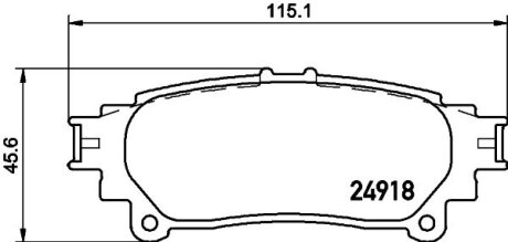 Гальмівні колодки дискові зад. Lexus RX 3.5i 08- PAGID 8DB 355 015-371