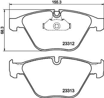 Колодки гальмівні дискові комплект; передн. PAGID 8DB 355 015-391