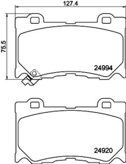 HELLA NISSAN Тормозные колодки передн.Infiniti FХ35,G37,FX50 PAGID 8DB 355 015-411