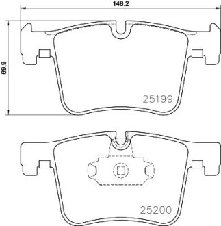 Колодки гальмівні дискові комплект; передн. PAGID 8DB355015-781