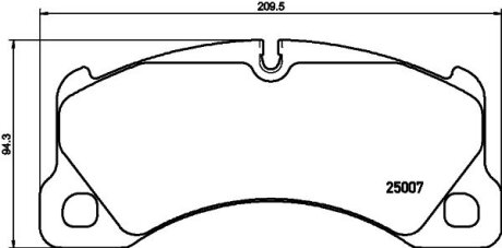 HELLA VW Тормозные колодки передн.Touareg 10-,Porsche Cayenne 07- PAGID 8DB 355 015-801