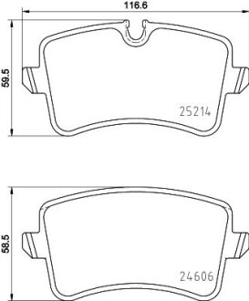 Колодки гальмівні дискові з датчиком, комплект; задн. PAGID 8DB355016001