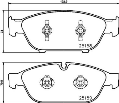 Тормозные колодки дисковые комплект; передняя. PAGID 8DB355016031
