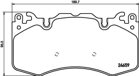 Тормозные колодки дисковые передние Land Rover Range Rover III 09-, Range Rover Sport 09- PAGID 8DB 355 016-151