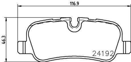 HELLA LANDROVER Тормозные колодки задн.Range Rover Sport 05-,Discovery 04- PAGID 8DB 355 016-181
