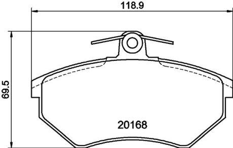 К-кт перед. тормозов. колодок VAG 80/A4/Cabriolet/Chery Tiggo, Amulet, Fora PAGID 8DB 355 017-901
