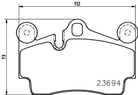 Тормозные колодки дисковые зад. VW Touareg 2.5 04-10 /Porsche Cayenne 3.2 02- PAGID 8DB 355 018-711