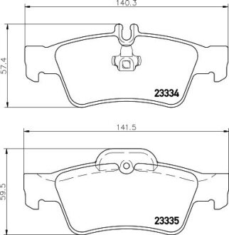Колодки гальмівні дискові комплект; задн. PAGID 8DB355018-751