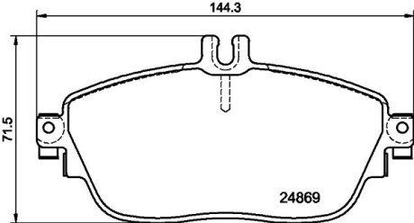 Гальмівні колодки дискові перед. Mercedes B - class 11- / A - class 11- PAGID 8DB 355 019-721