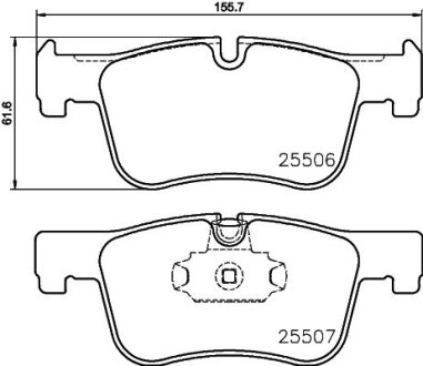 Гальмівні колодки дискові перед. BMW 3 (F30/F31) 12-/1 118 (F20) 10- PAGID 8DB 355 019-771