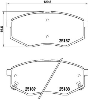 Тормозные колодки перед. Hyundai ix20/ix35 10- /Kia Sportage (SL) 10- (Mando) PAGID 8DB355019-791