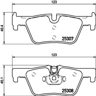 Гальмівні колодки дискові зад. BMW 3 (F30/F31) 12-/1 118 (F20) 10- PAGID 8DB 355 019-971