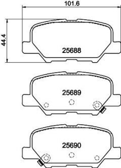 Колодки гальмівні дискові комплект; задн. PAGID 8DB 355 020-291