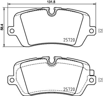 HELLA LANDROVER Колодки тормозные задн.Discovery V,Range Rover IV,Sport 12- PAGID 8DB 355 020-361
